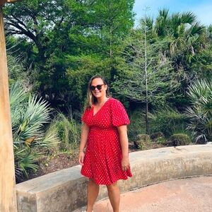 Madewell Red Polka Dot Dress